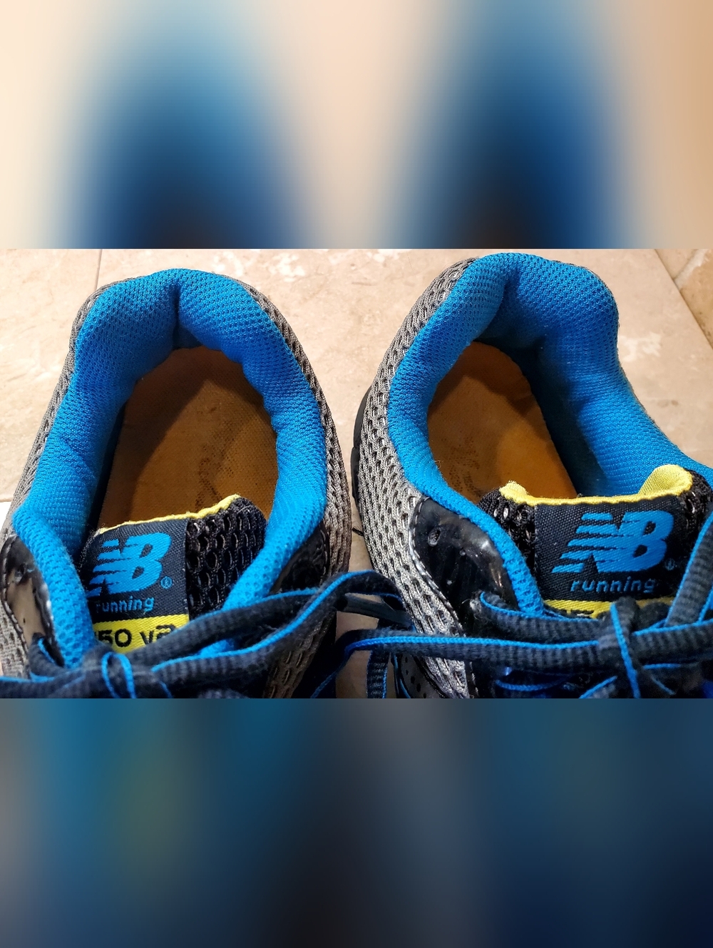 New Balance 750 v2 Gray Mesh Running Shoes with Blue Accents Size 10 4E - Picture 11 of 12